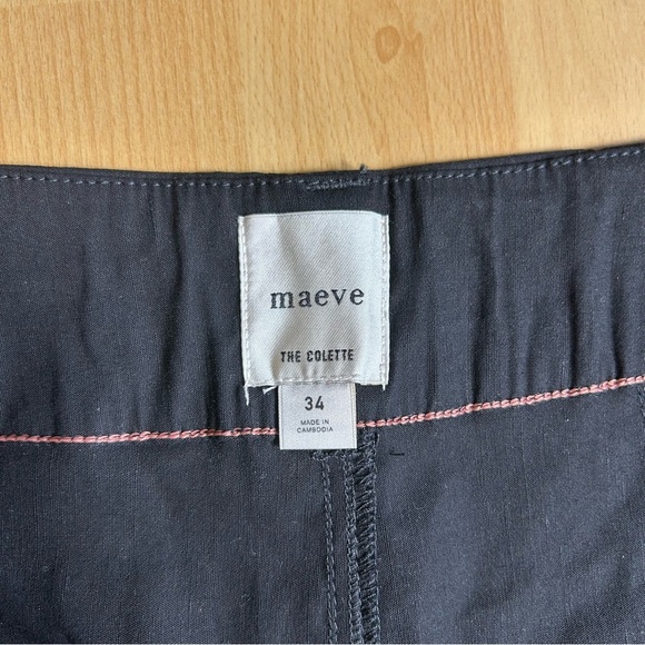 Anthropologie Maeve Colette Magic Fabric Crop Wide Leg Pant in Black 34 - Picture 9 of 15